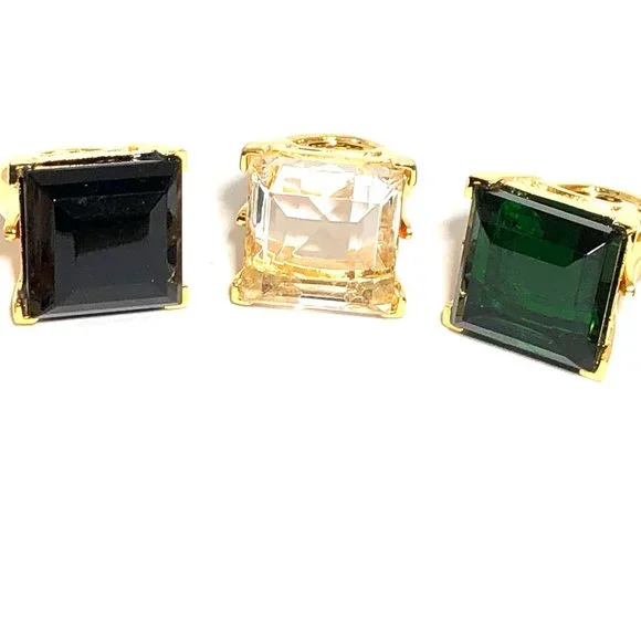 KENNETH JAY LANE, CLEAR CRYSTAL SQUARE STATEMENT RING - Picture 9 of 13